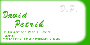 david petrik business card